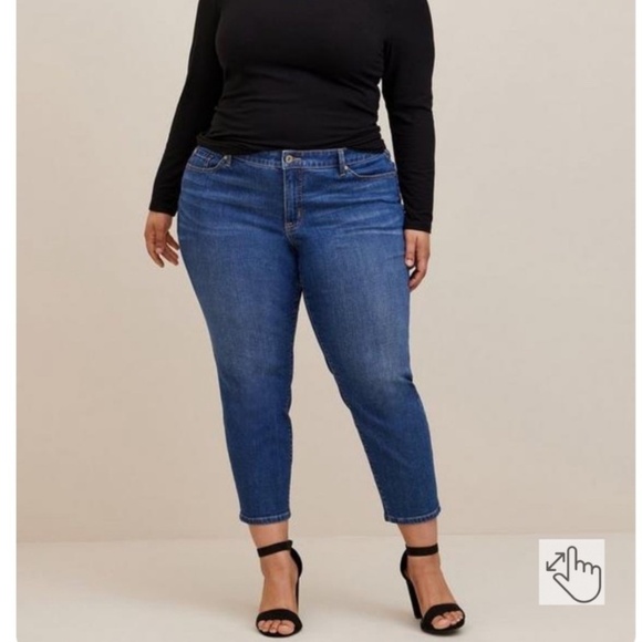 Torrid Perfect Skinny Ankle Vintage Stretch Jeans Mid Rise Denim Jeans Size 12R - Picture 1 of 13